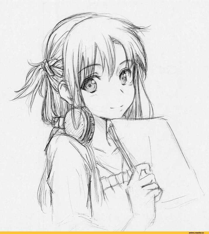 Масиро Сиина карандашом