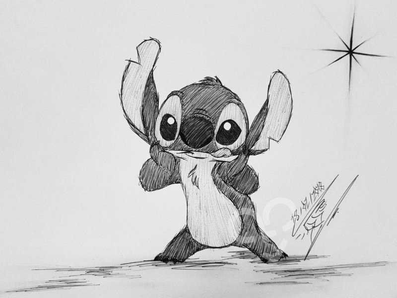 Рисунки для срисовки Стич