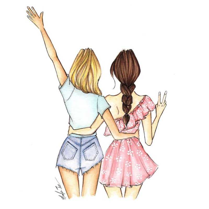 Подруги нарисованные