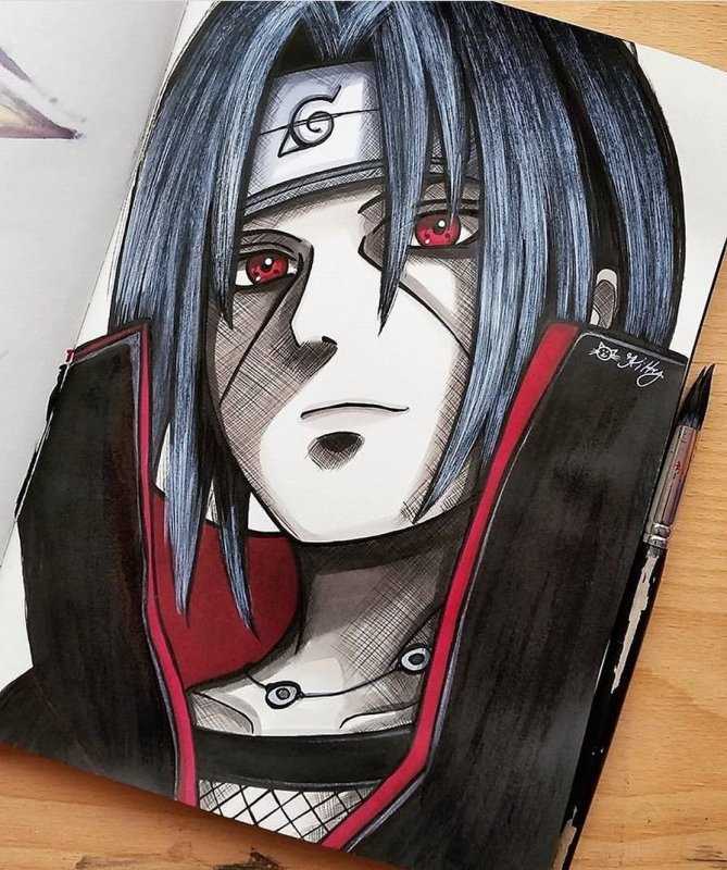 Нарисовать Итачи