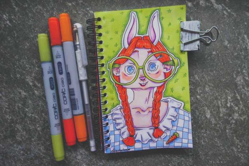 Зверьки фломастерами