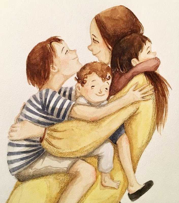 Обнимашки семья