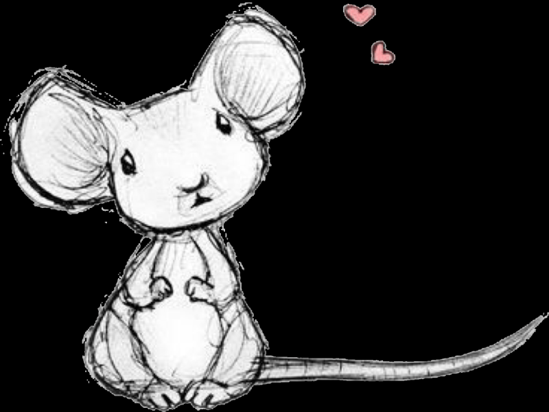 Рисунки для срисовки лёгкие маленькие мышь