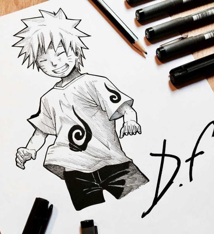 Рисовать аниме Наруто Наруто
