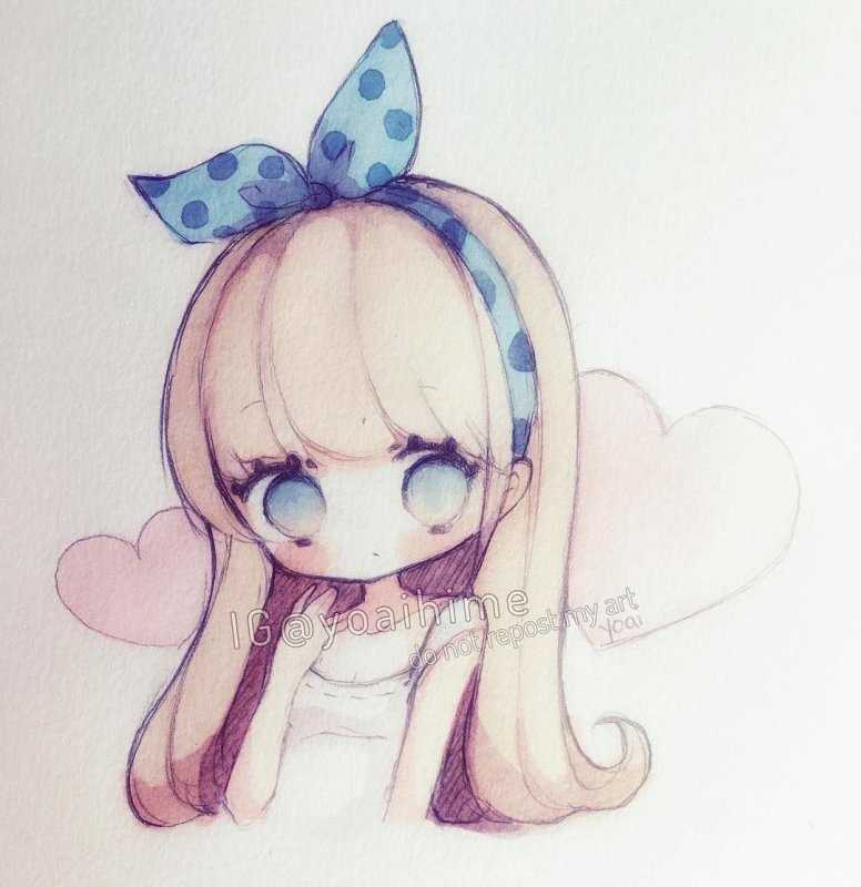 Чиби аниме девочки для срисовки