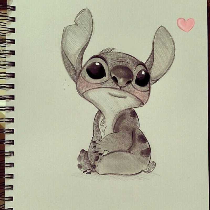 Стич карандашом для срисовки легко