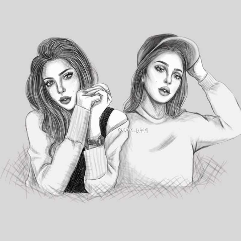Лучшие подруги картинки нарисованные