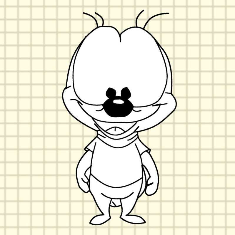 Простые мультяшные рисунки для срисовки