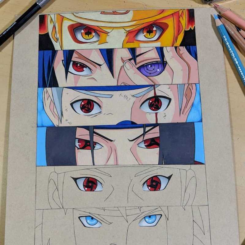 Наруто картинки для срисовки