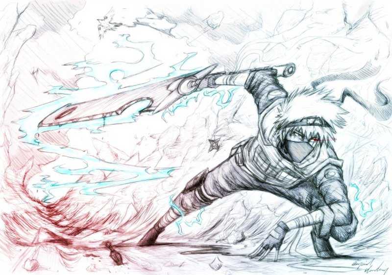 Наруто рисование Саске и Наруто