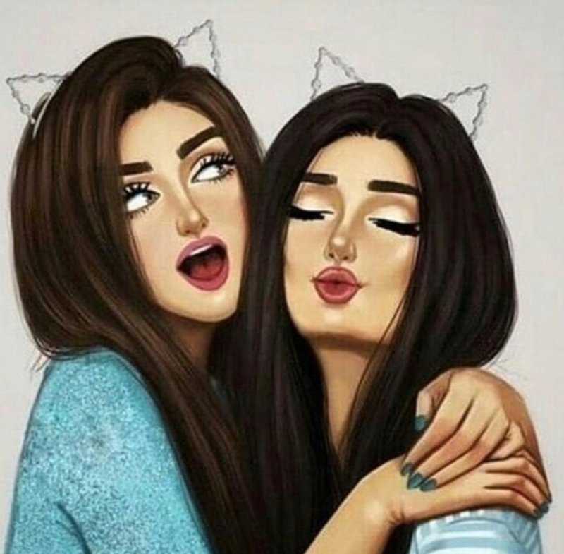 Подруги рисунок