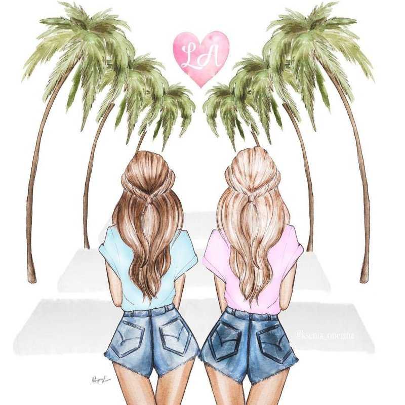 Подруги рисунок
