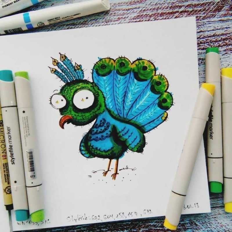 Прикольные рисунки фломастерами