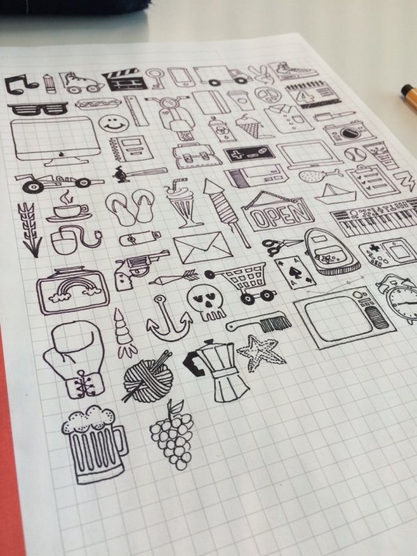 Обложка на тетрадь чб