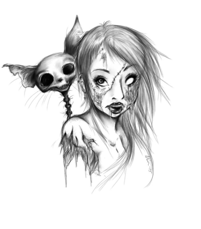 Страшные картинки для срисовки