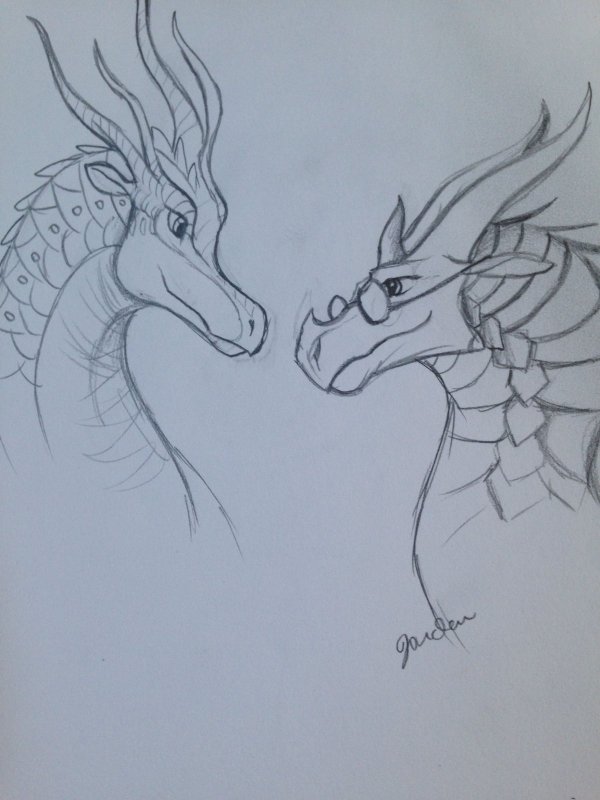 Эскиз дракона для рисования
