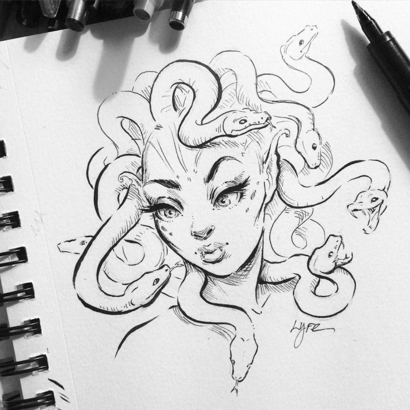 Черно белые рисунки девушек