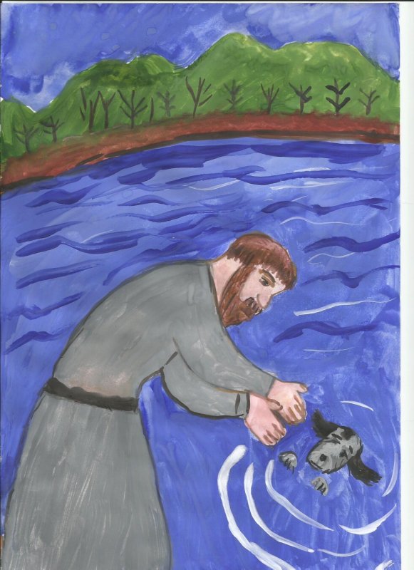 Муму рисунок легкий