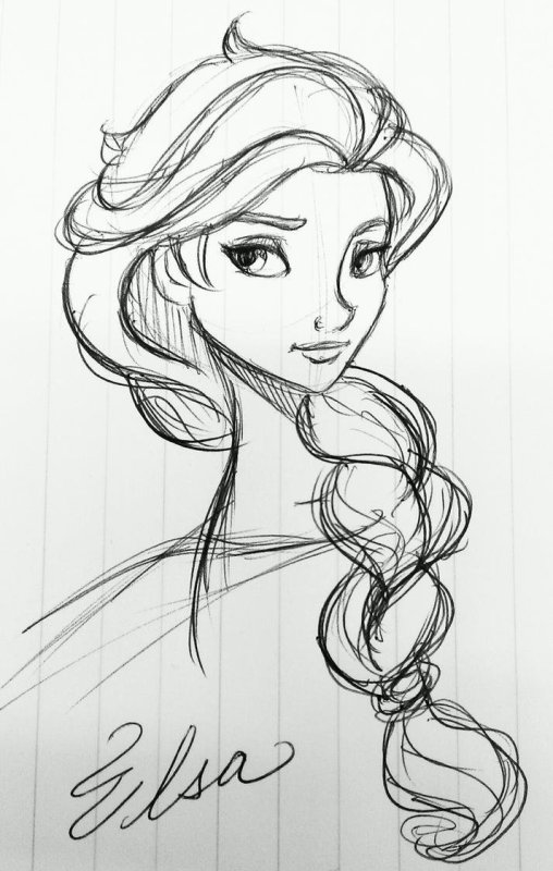 Девушка с красными губами рисунок карандашом