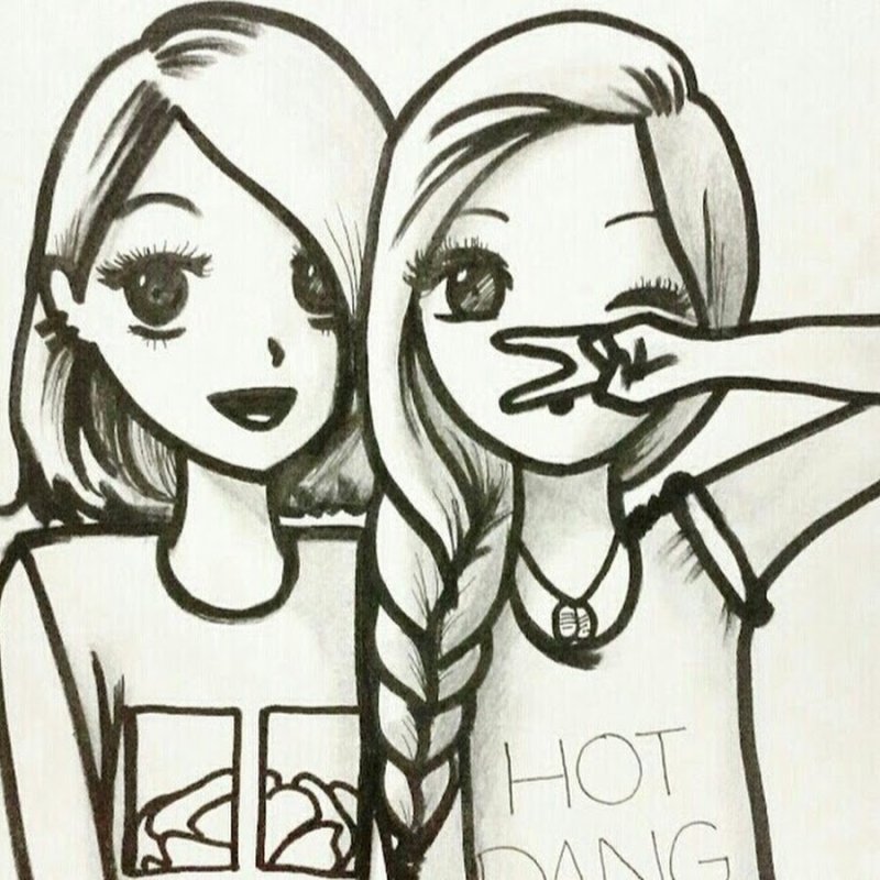 Подруги рисунок