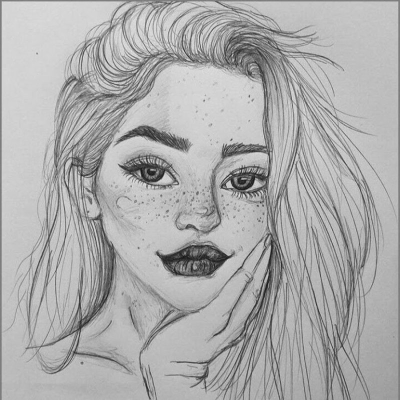 Девушка рисунок