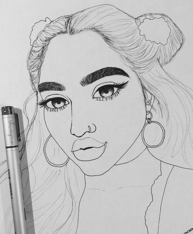 Скетч красной ручкой