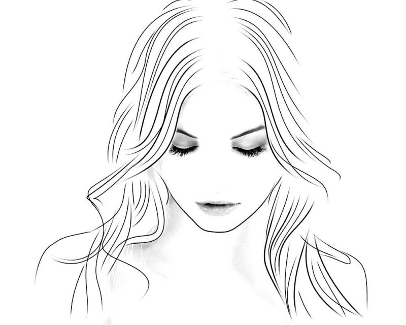Лицо девушки рисунок карандашом