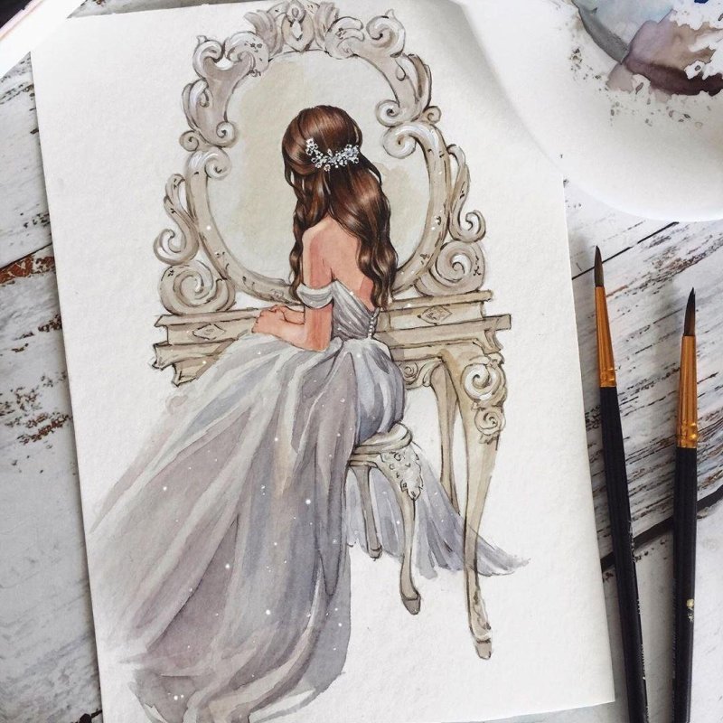 Человек пышной юбке рисунок