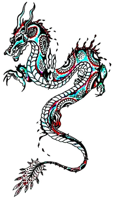 Дракон в стиле Графика