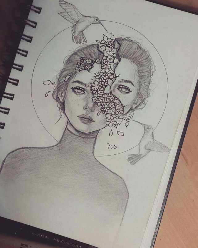 Рисование линерами цветы