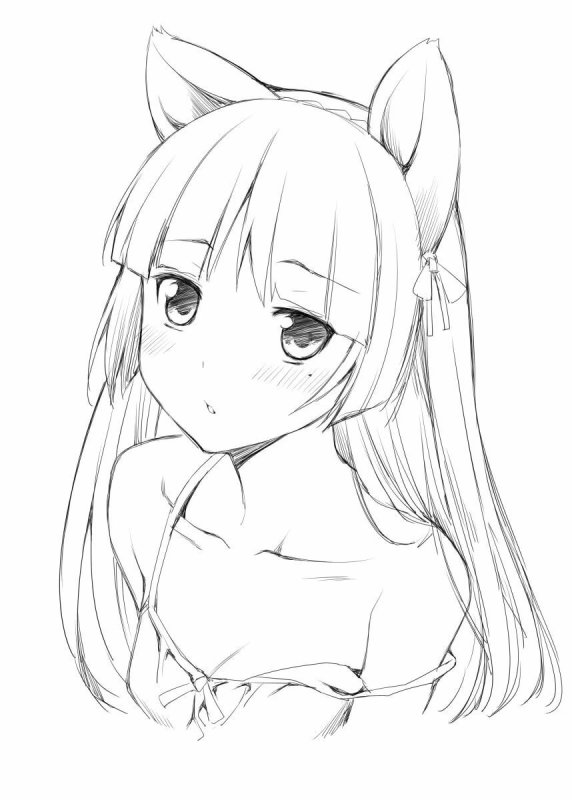 Аниме девушки карандашом