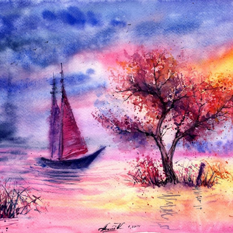 Красивые пейзажи для срисовки