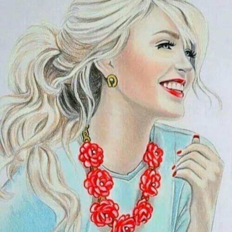 Нарисованная блондинка