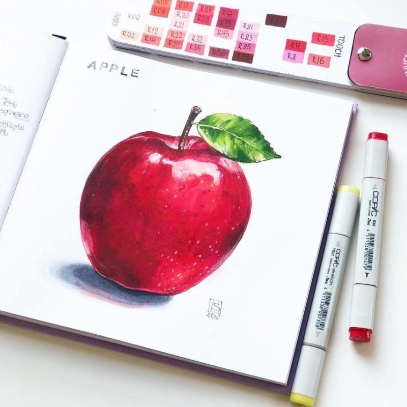 Скетчи маркерами сладости