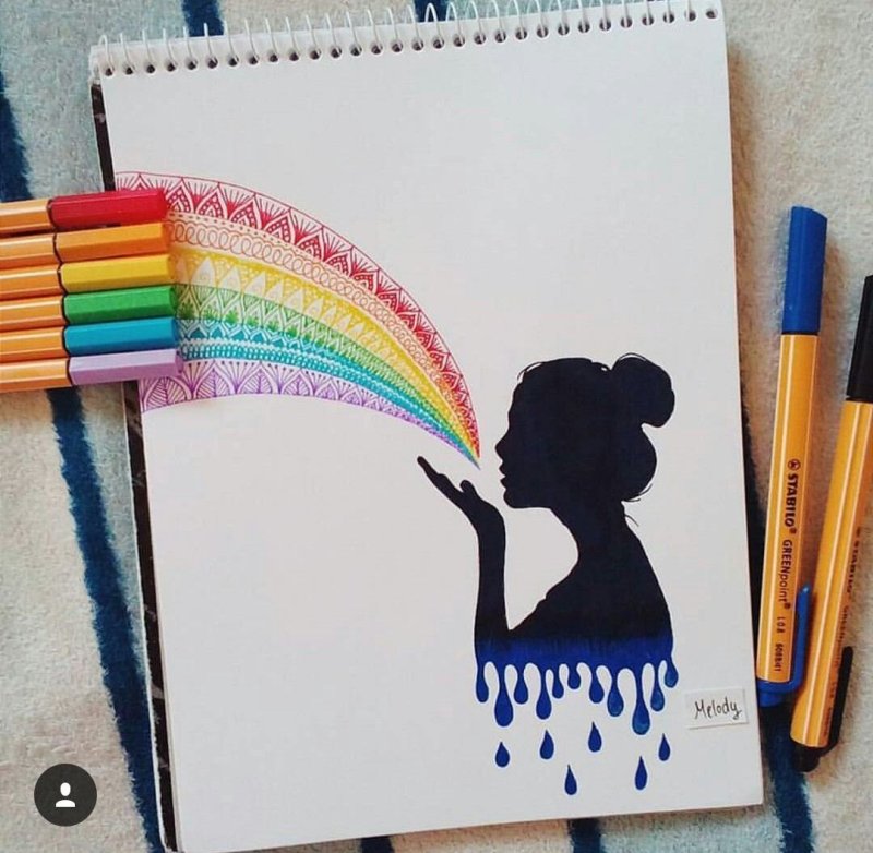 Необычные рисунки маркерами