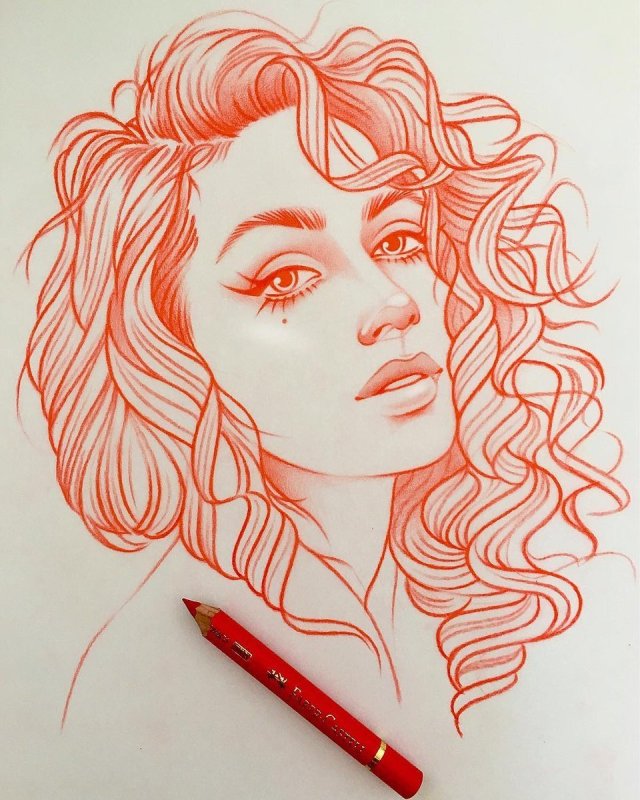 Портрет фломастерами