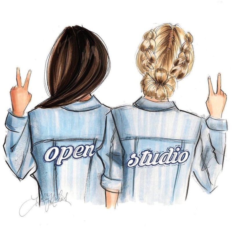 Подруги нарисованные