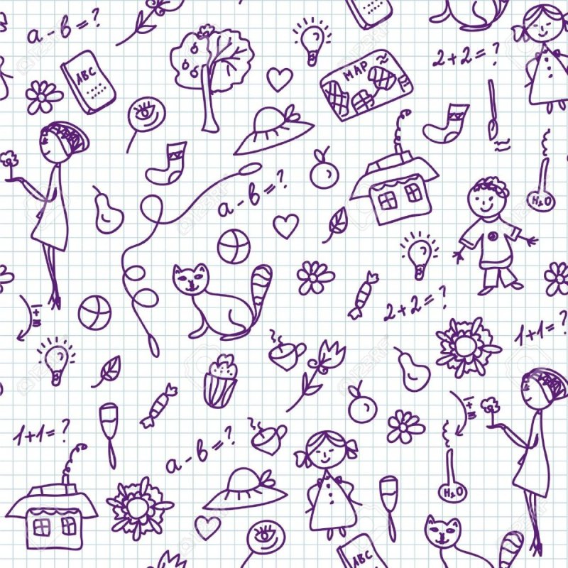 Рисунки ручкой в тетради