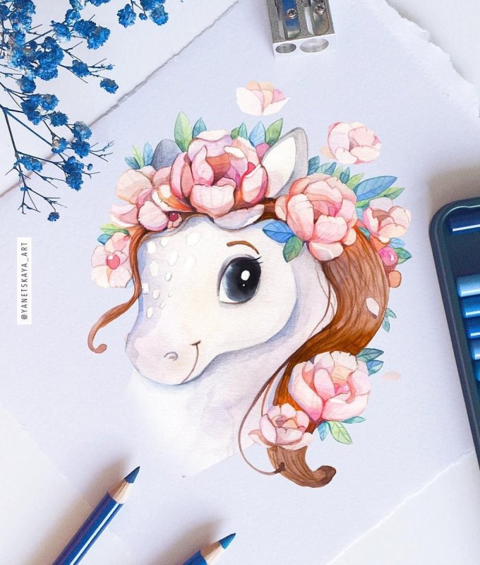 Идеи для рисования акварелью животные