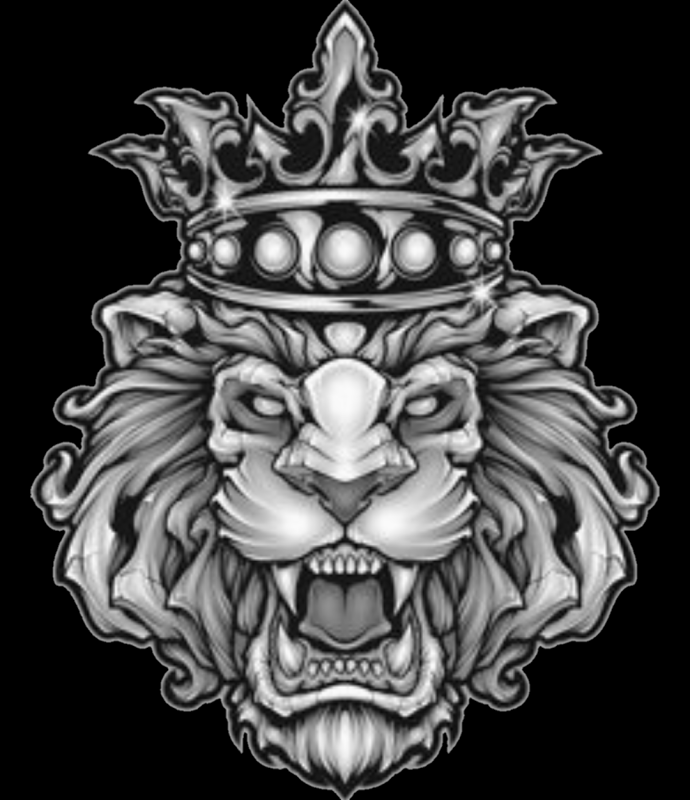 Лев с короной на голове