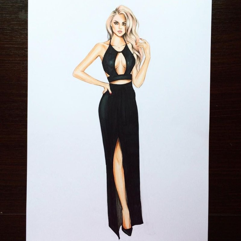 Рисунок платье у Насти