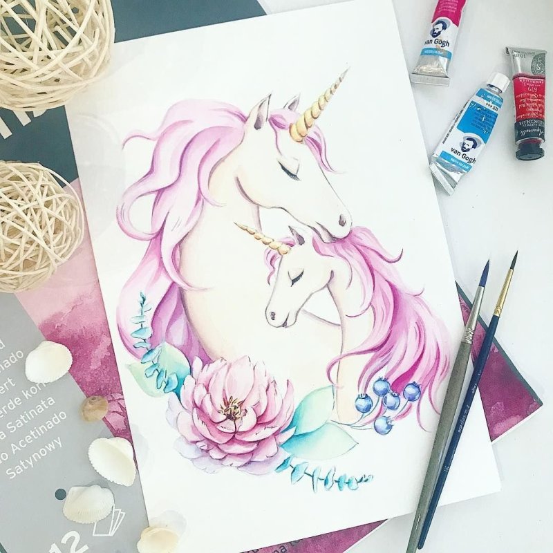 Единорог рисунок карандашом