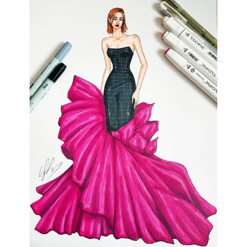 Платья в скетчбуке