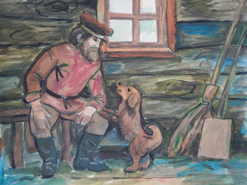 Иллюстрация к рассказу Робинзон Крузо