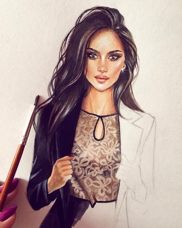 Красивые модные мультяшные девочки