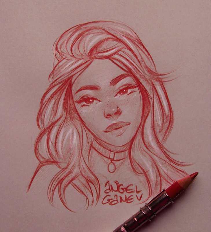 Девушки красным карандашом