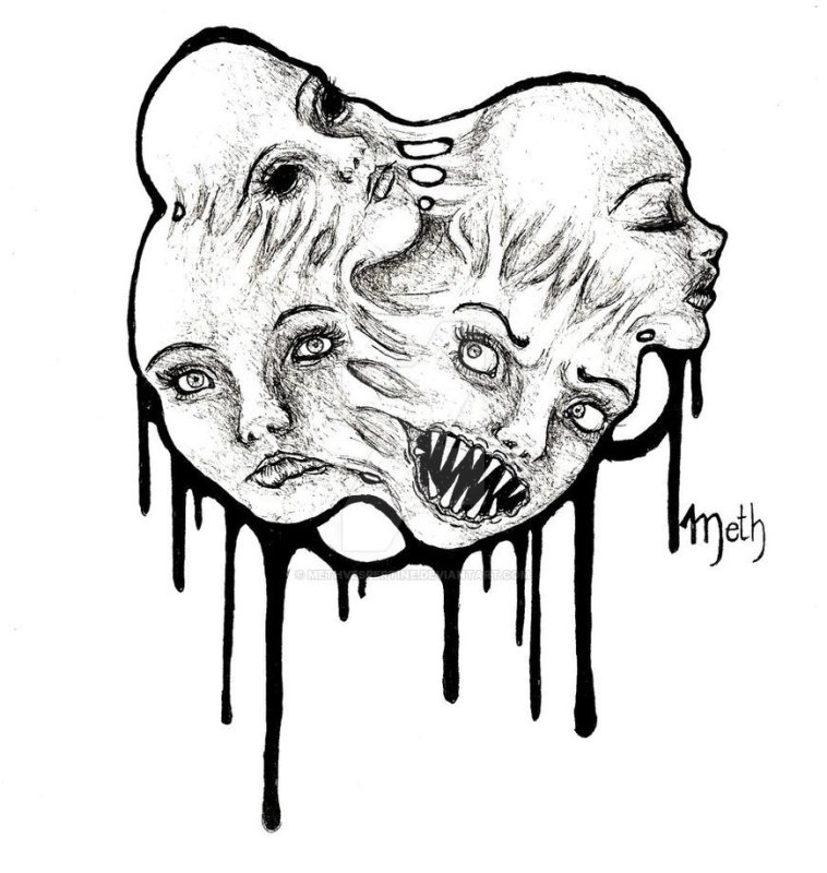 Страшные рисунки для срисовки