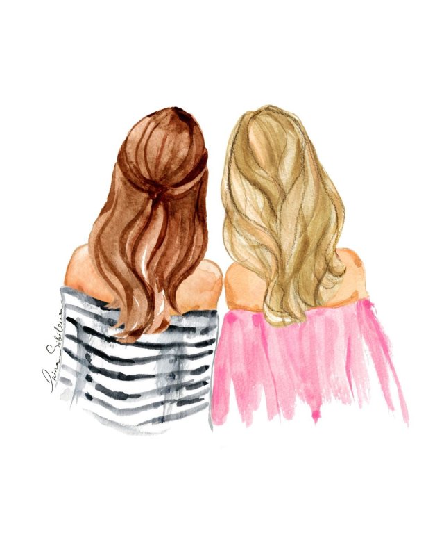 Рисунки карандашом подруги