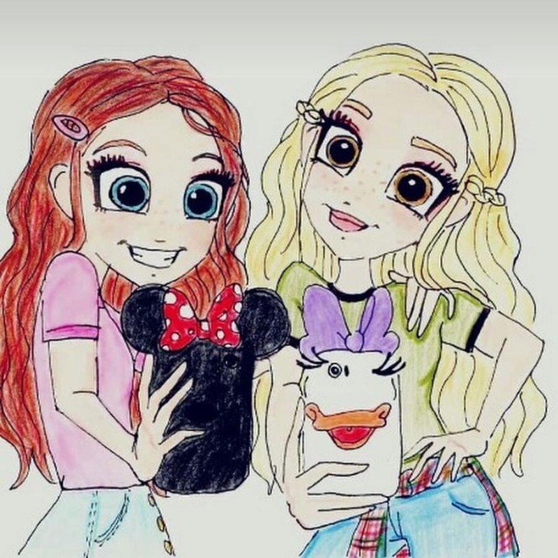 Рисунки для срисовки лучшие подруги