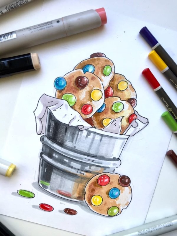 Красивые скетчи фломастерами